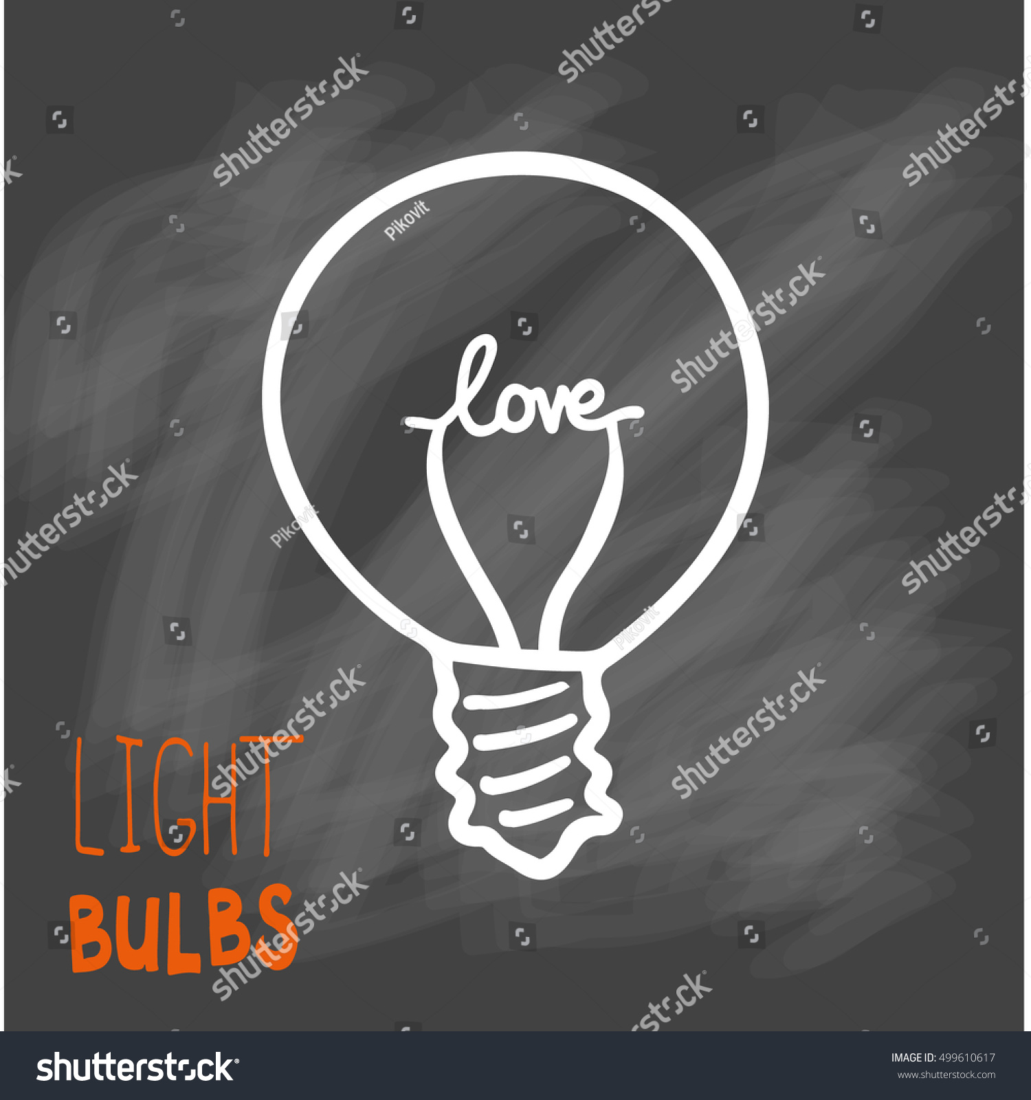 Light bulbs icon. Concept of big ideas inspiration, innovation, invention, effective thinking. CFL lamp.  Isolated. Vector illustration.  Idea symbol. Vector. sketch. Sign. On chalk background #499610617