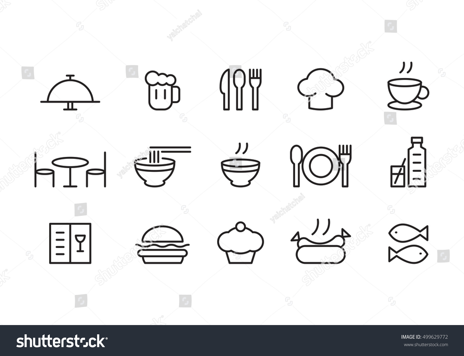 food icon set, vector #499629772