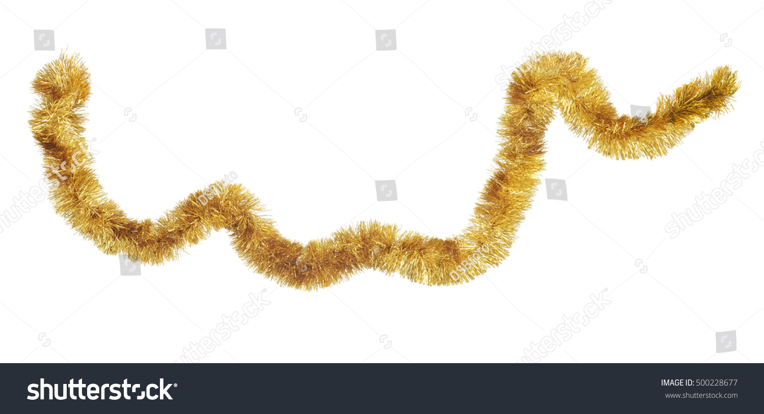Christmas golden garland. Isolated against white background. #500228677