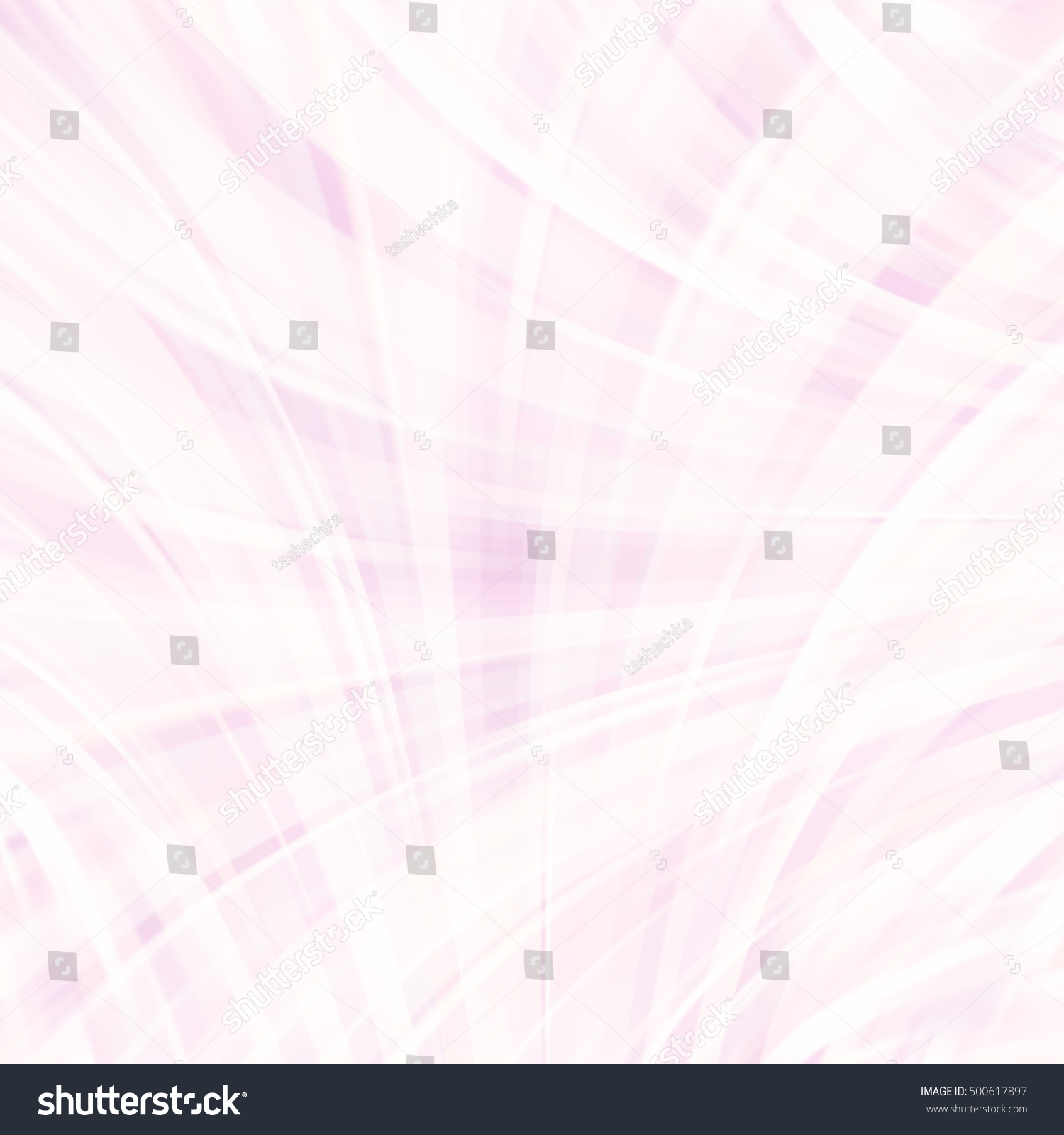 Vector illustration of pastel pink abstract background with blurred light curved lines. Vector geometric illustration. #500617897
