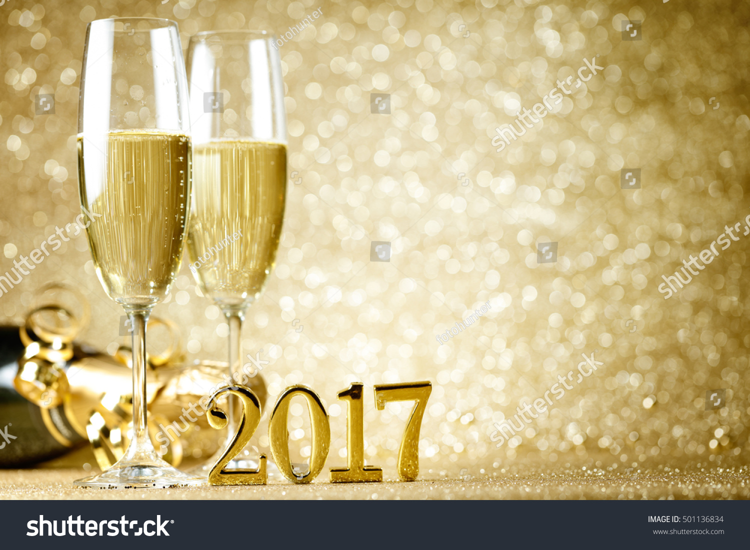 New years eve celebration background with champagne #501136834