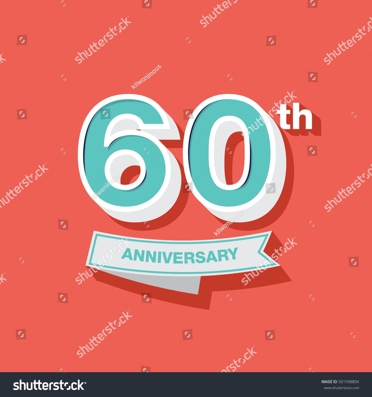 60th anniversary design in Retro and Vintage - Royalty Free Stock ...