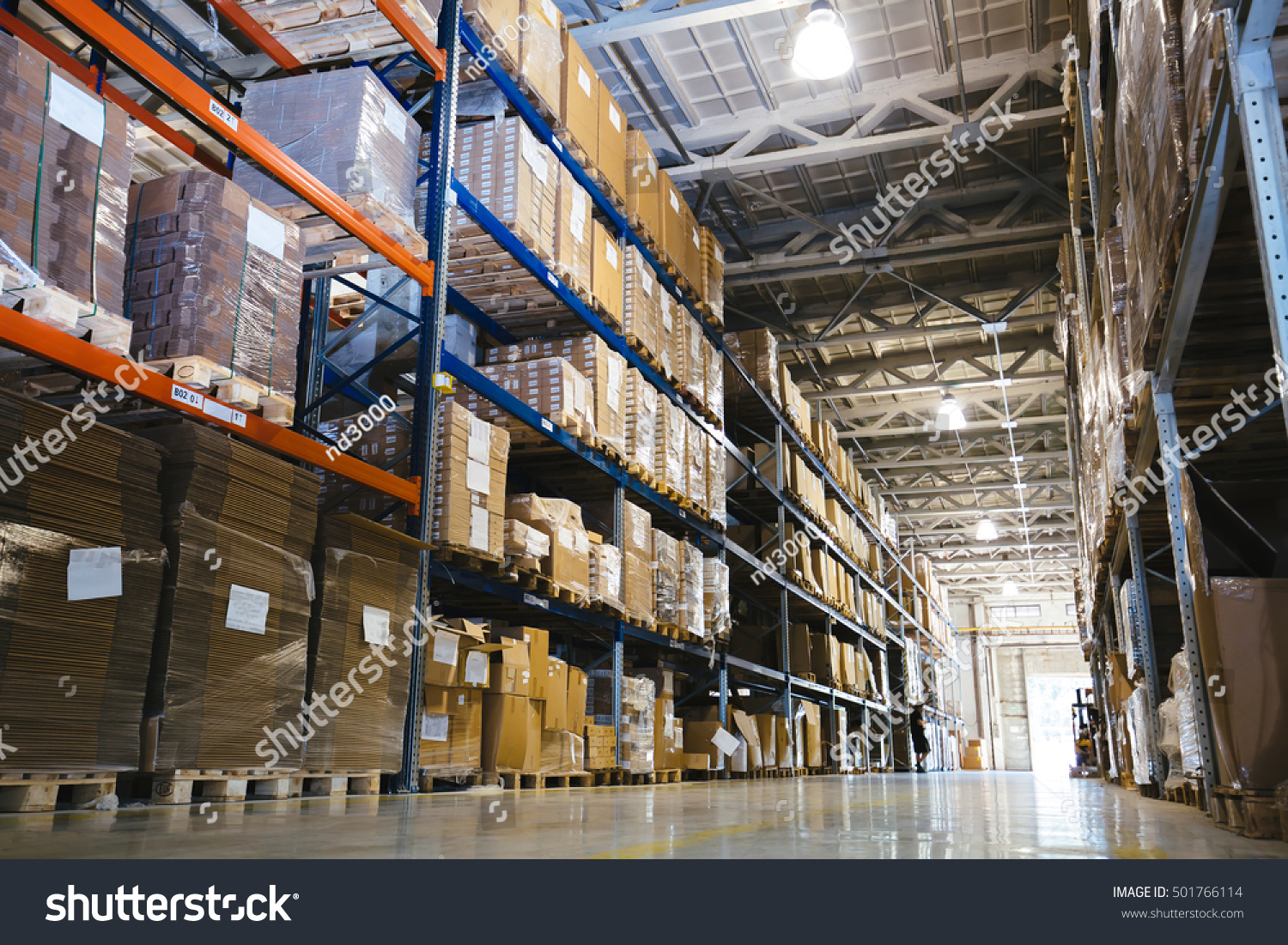 Interior of a modern warehouse #501766114