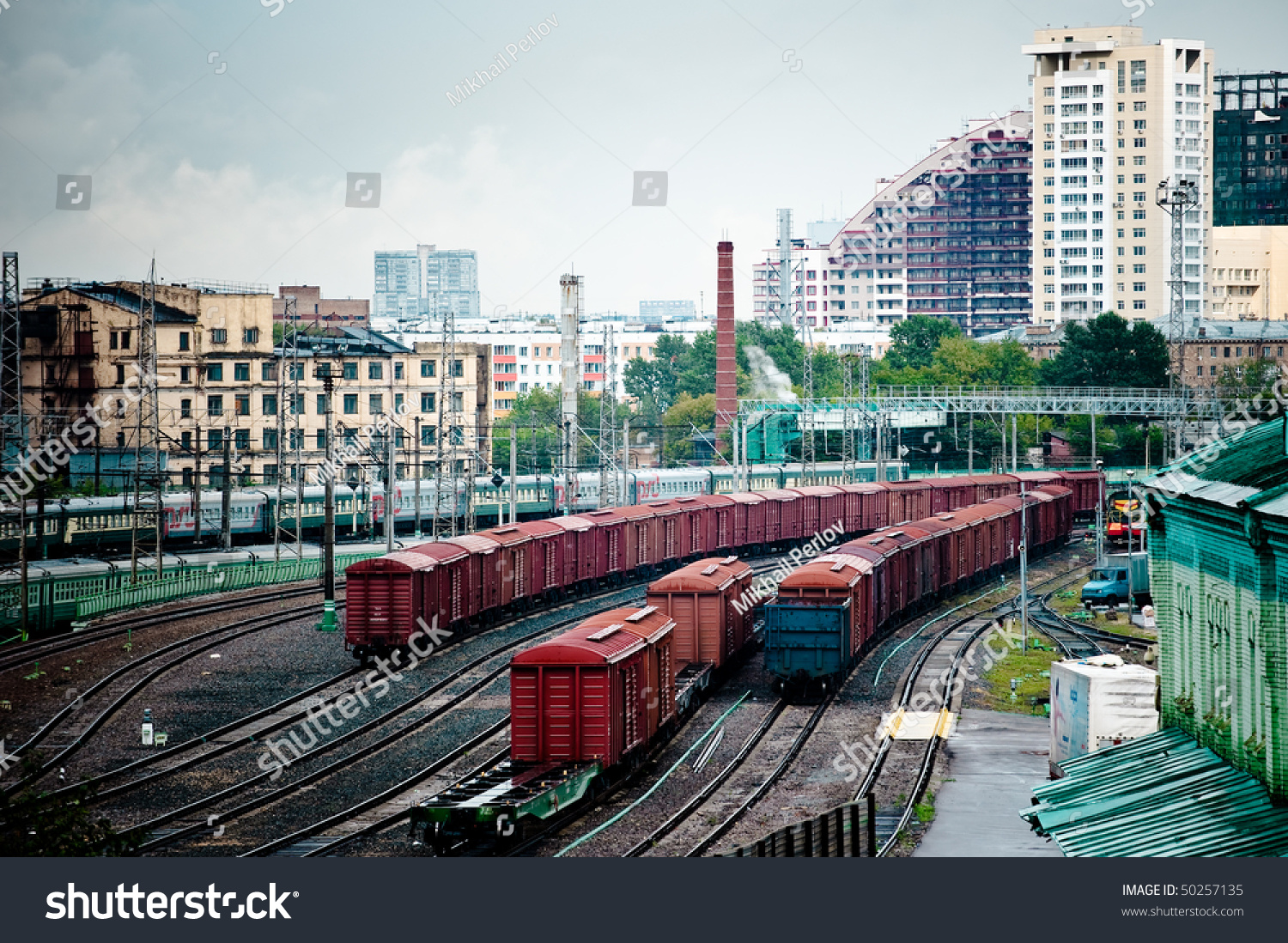 Cargo railways view in Moscow. #50257135