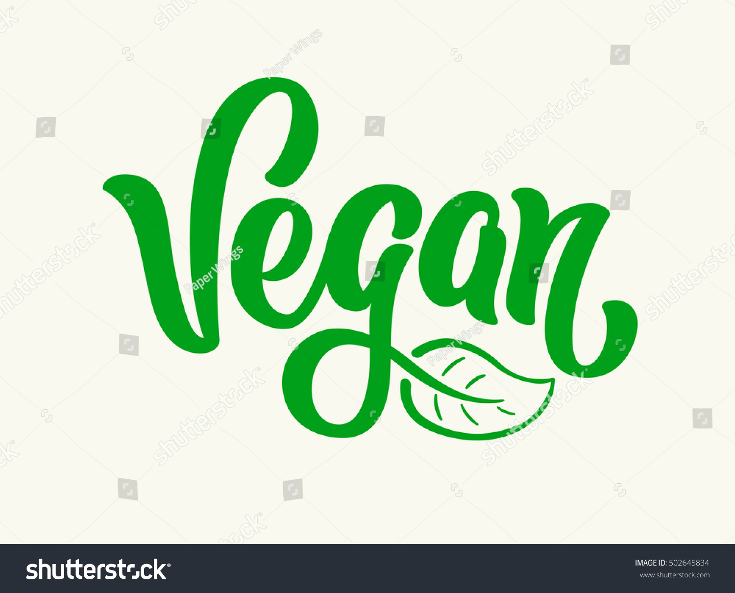 Vegan Vector Lettering Sign Illustration. #502645834