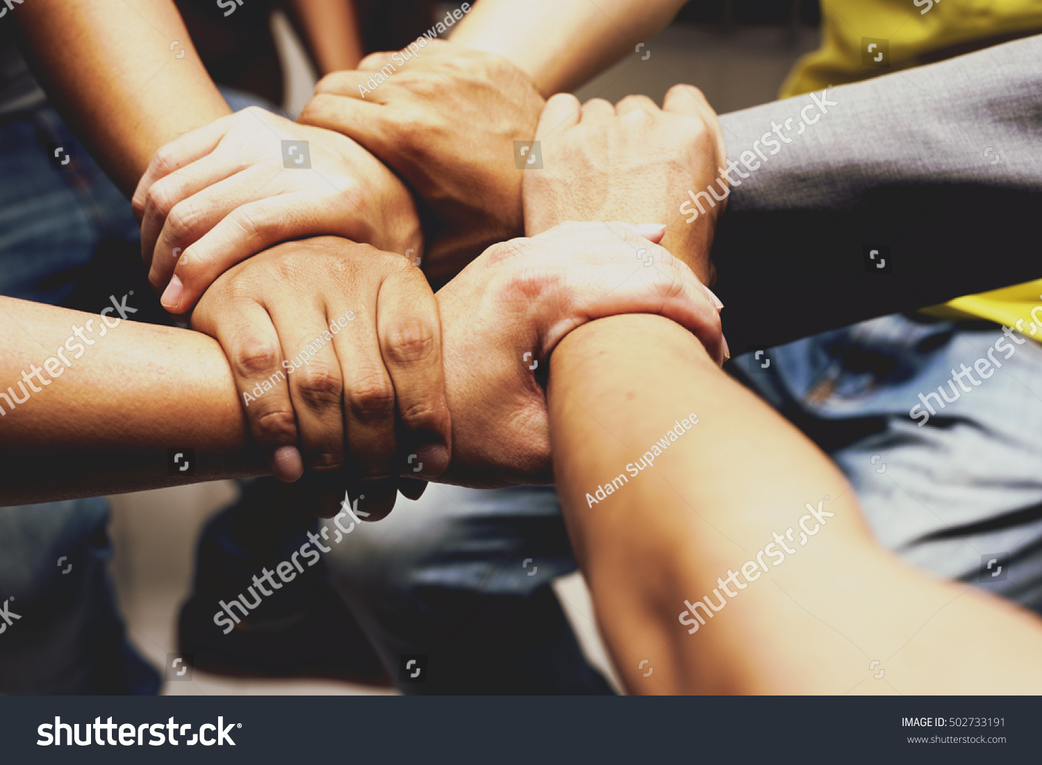 People Hand Assemble Corporate Meeting Teamwork Concept #502733191