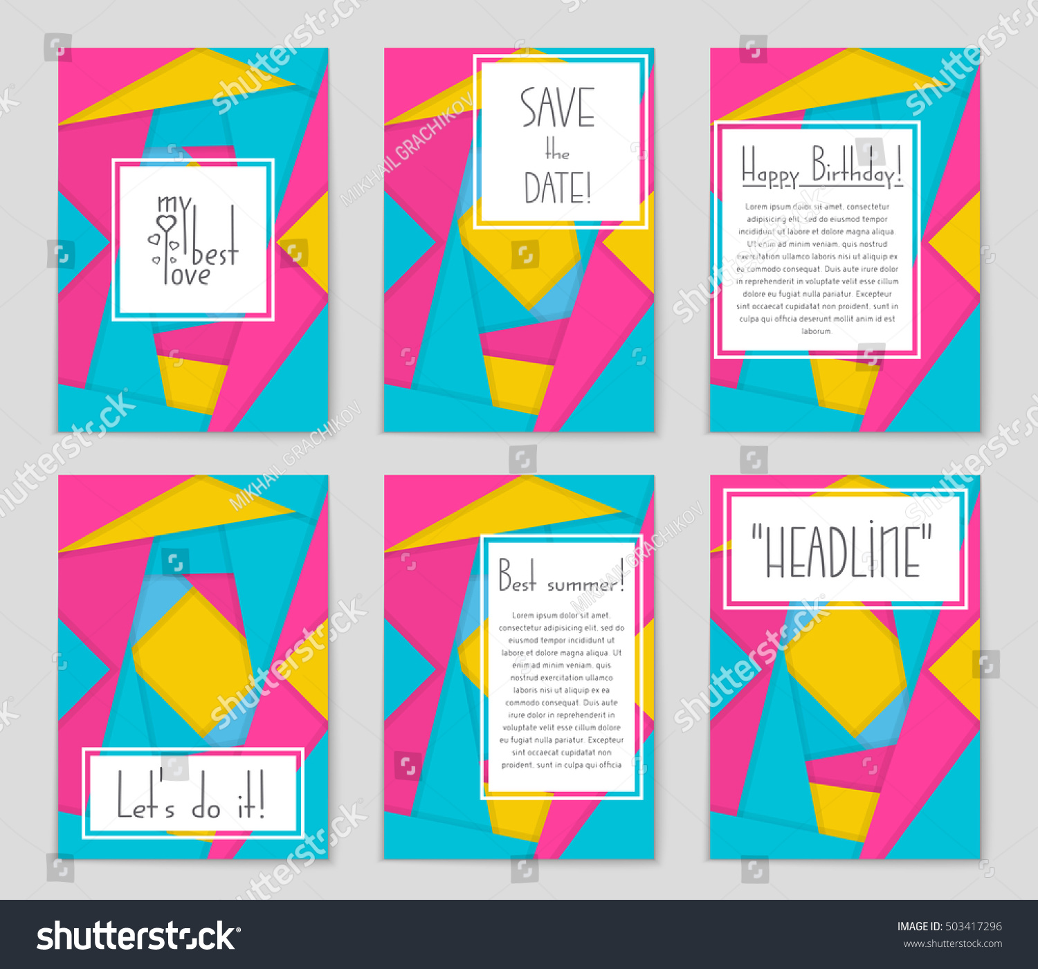 Abstract vector layout background set. For art template design, list, page, mockup brochure theme style, banner, idea, cover, booklet, print, flyer, book, blank, card, ad, sign, sheet, flyer, a4. #503417296