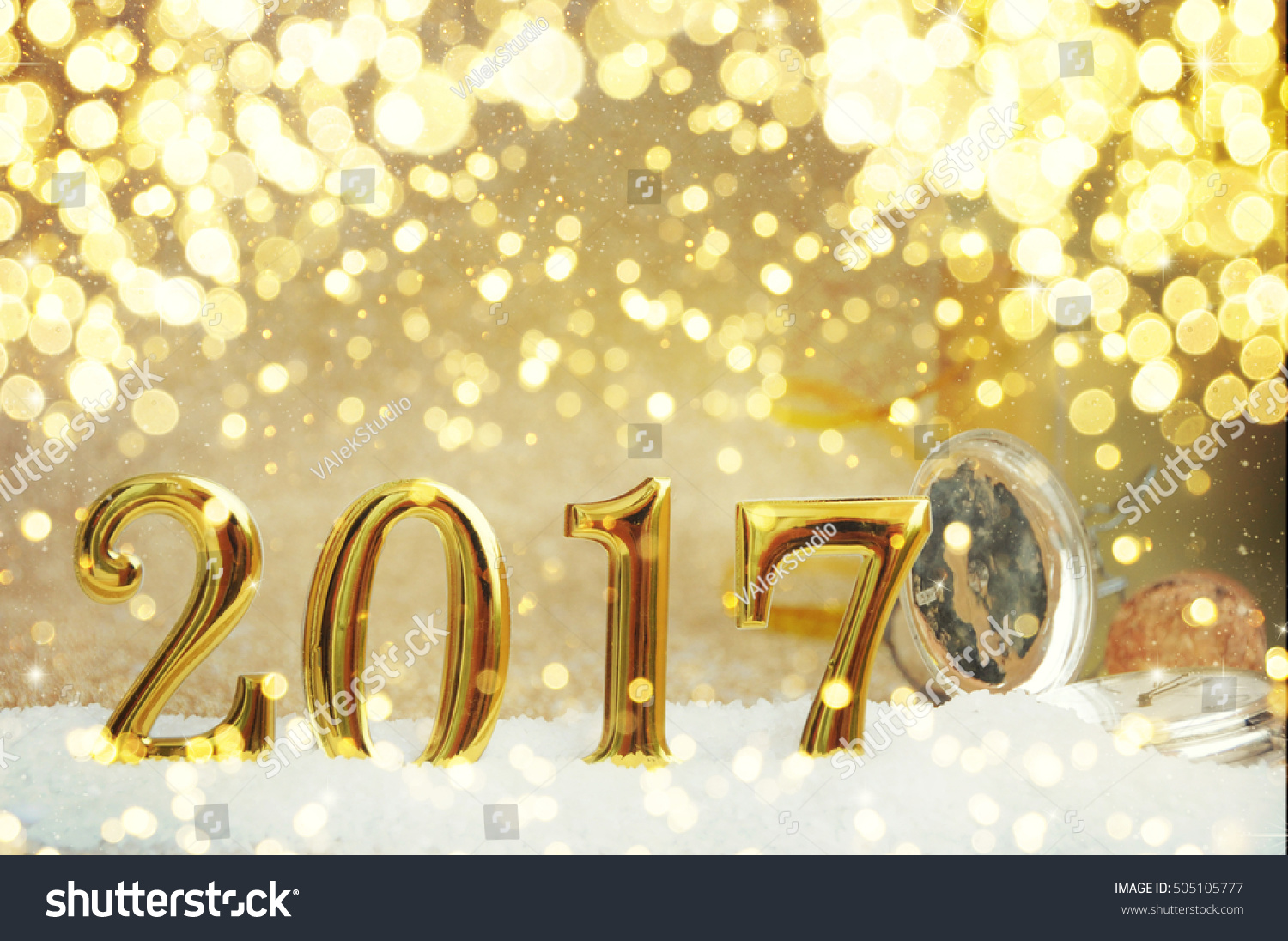 New Year Celebration, christmas tree background with bokeh. #505105777