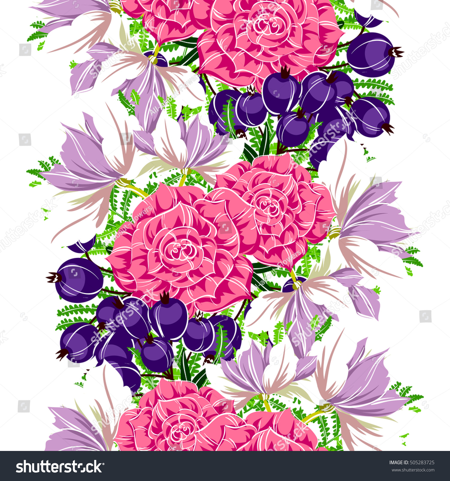 Abstract elegance seamless pattern with floral background #505283725