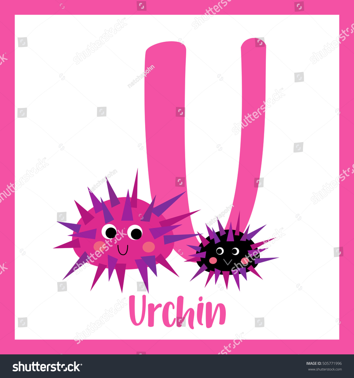 Cute children ABC animal alphabet U letter - Royalty Free Stock Vector ...