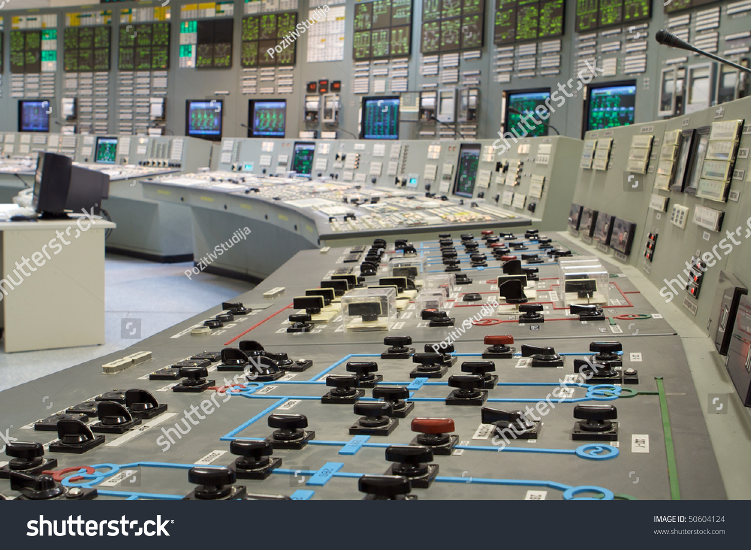 Control room of a russian nuclear power generation plant #50604124