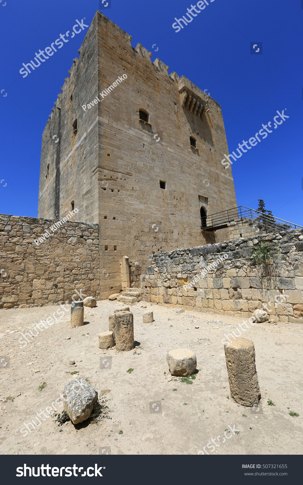 Tower of Kolossi castle near Limassol in Cyprus #507321655