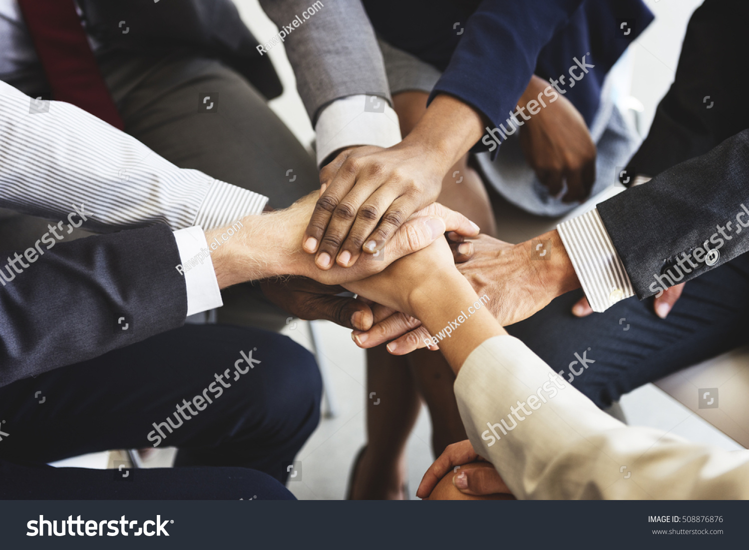 Business Team Stack Hands Support Concept #508876876