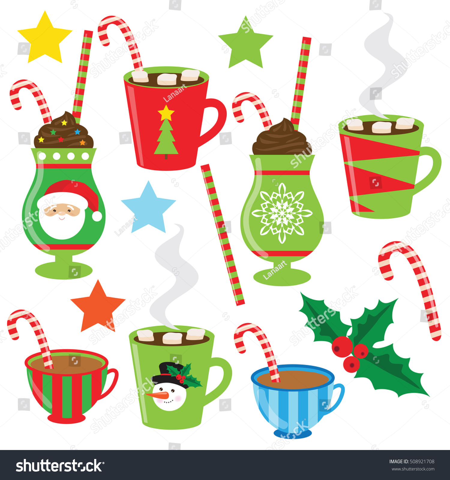 Christmas drink vector cartoon illustration - Royalty Free Stock Vector ...