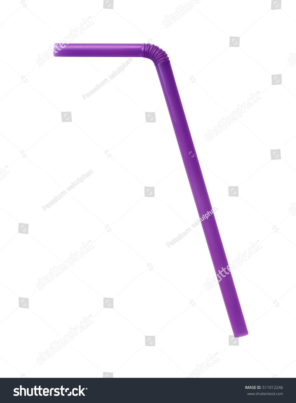 Purple straw isolated on white background #511012246