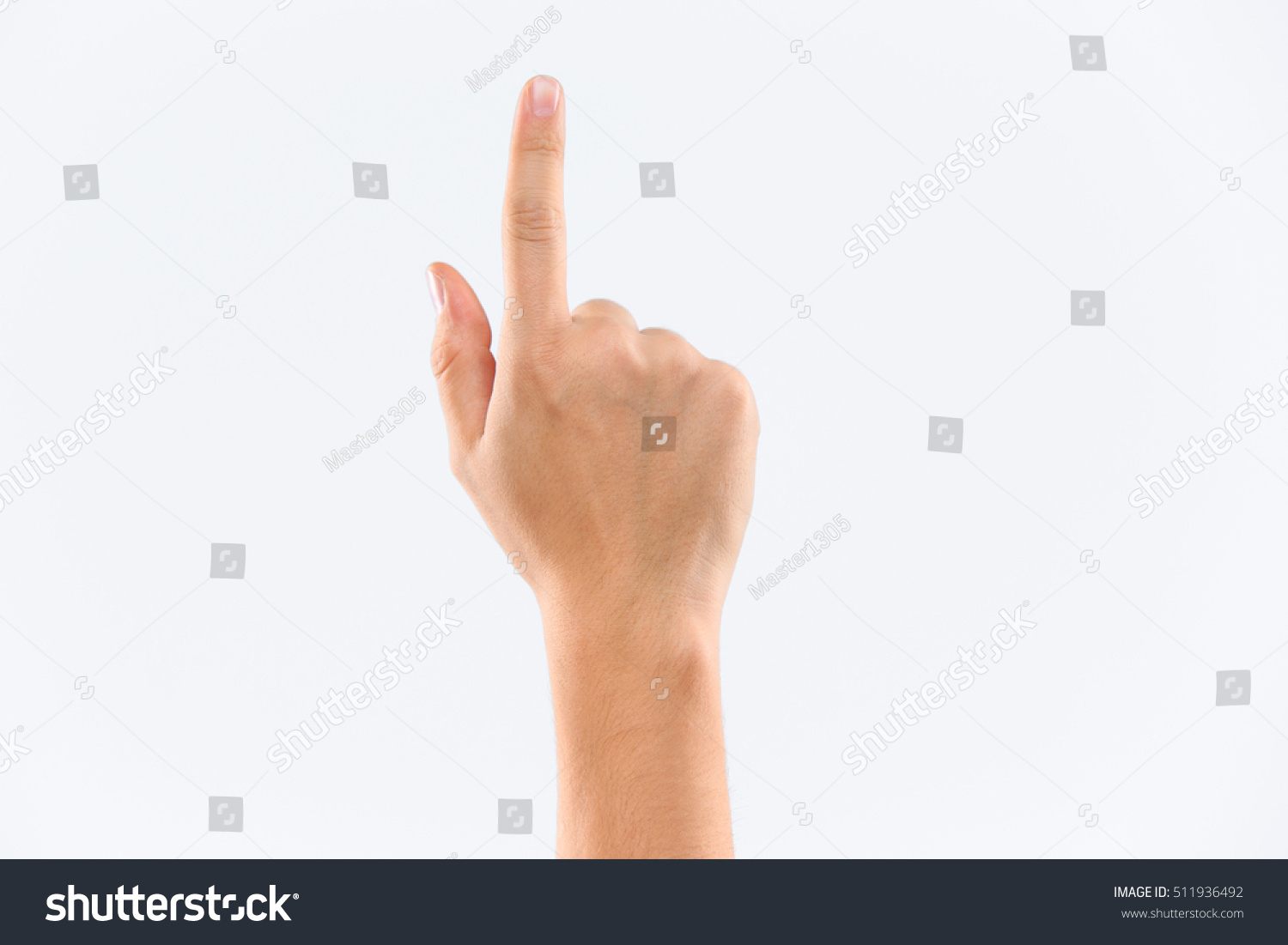 The man's hand isolated on white background #511936492
