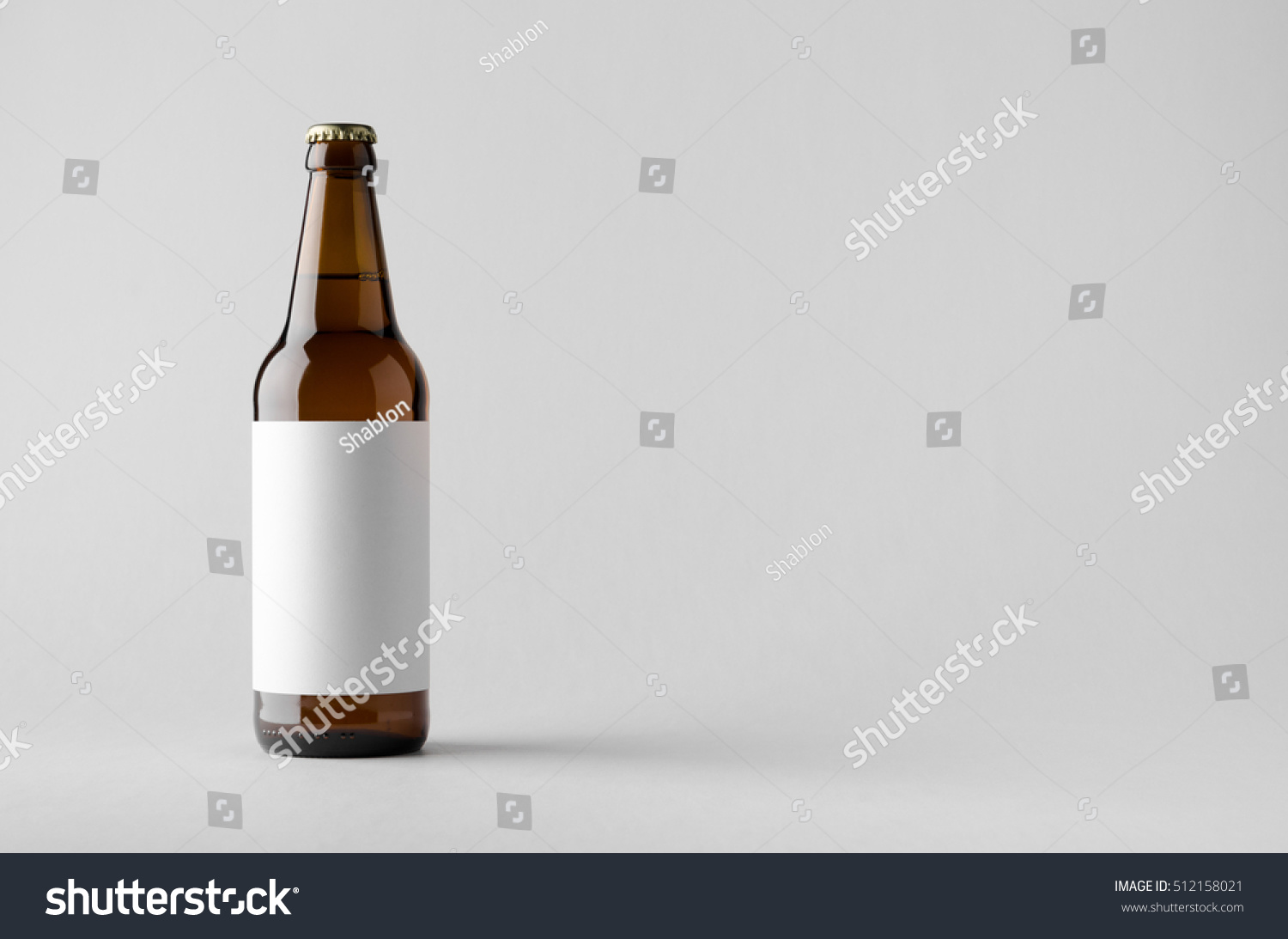 Beer Bottle Mock-Up - Blank Label #512158021