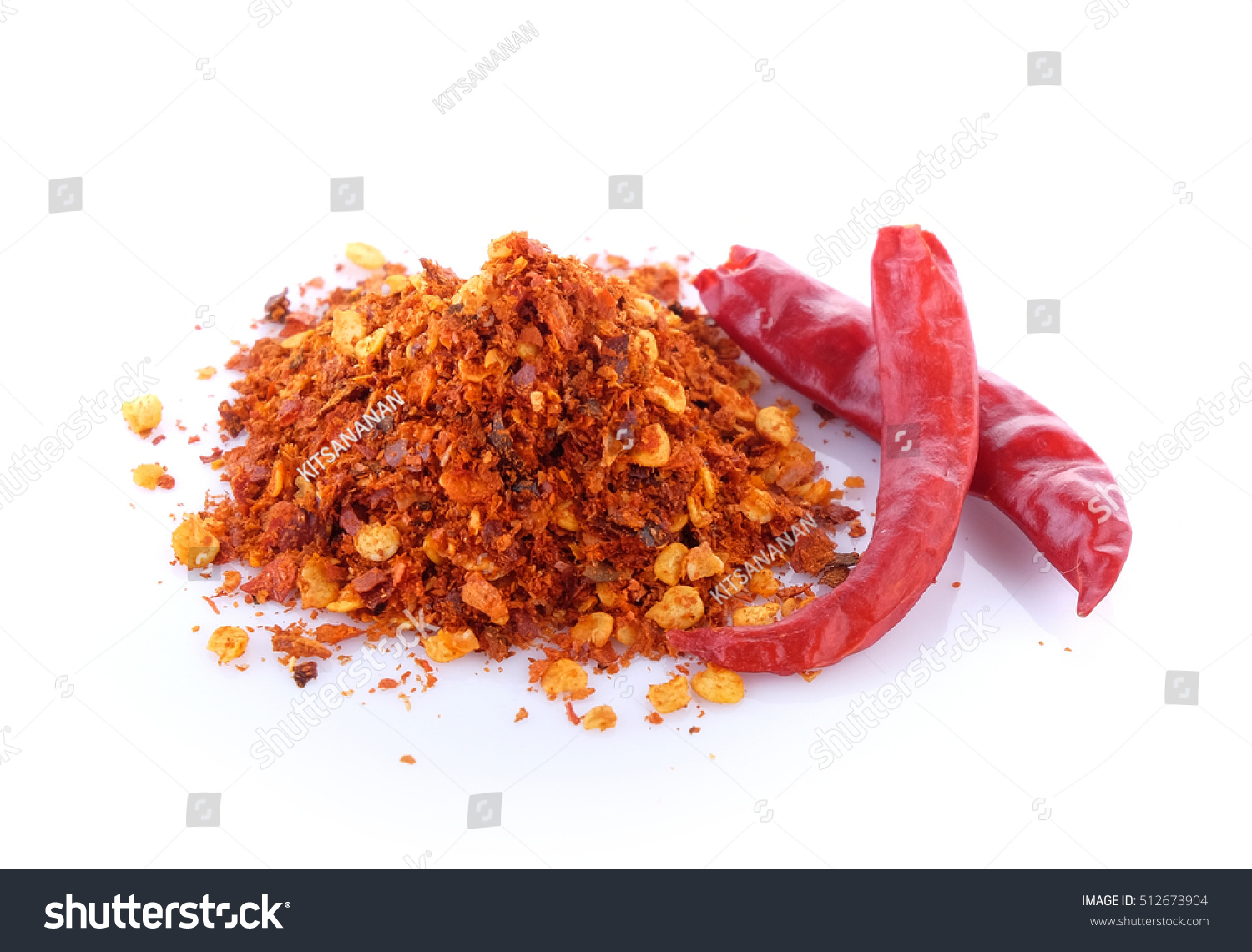 Cayenne pepper on white #512673904