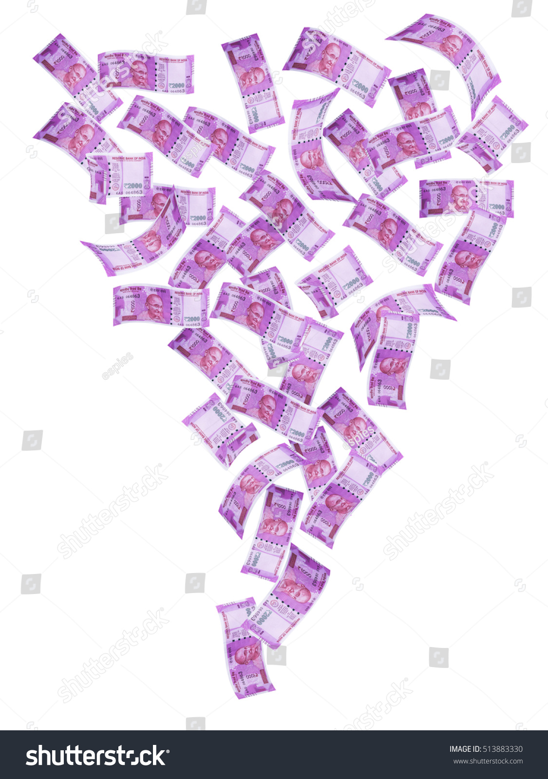 New Indian Currency Notes Of Rupees Stock Photo 513883330 - 