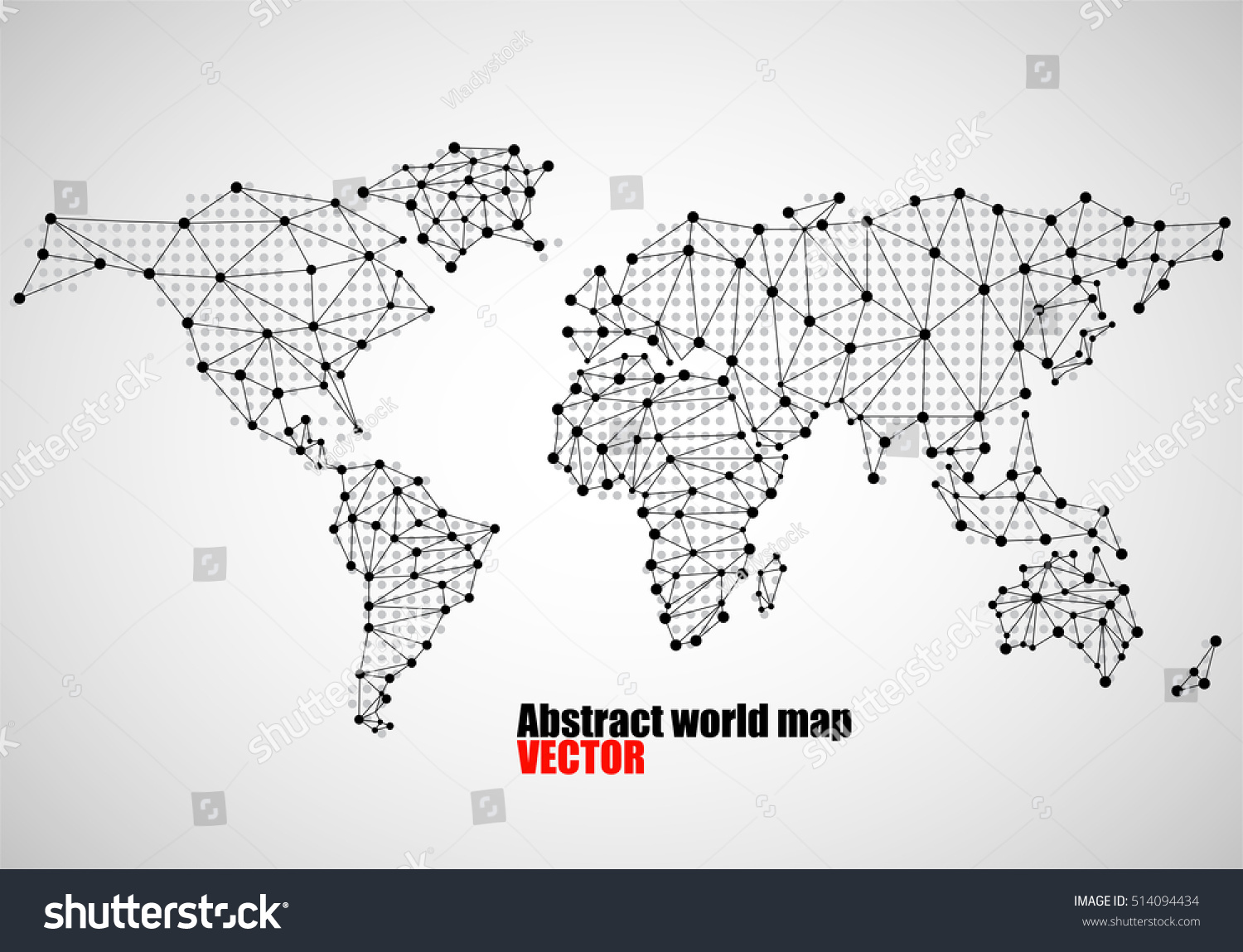 Abstract World Map Of Dots And Line Vector Royalty Free Stock Vector Avopix Com