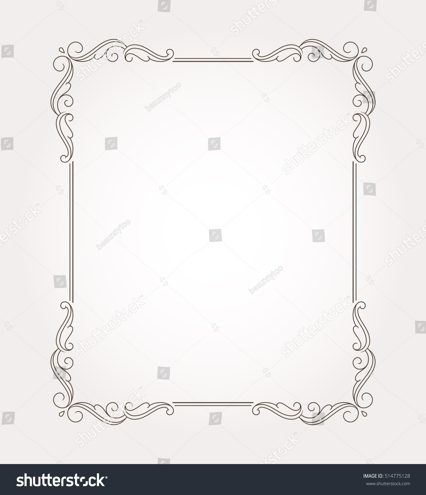 
Fancy page decoration. Decorative frame border. Vector illustration #514775128