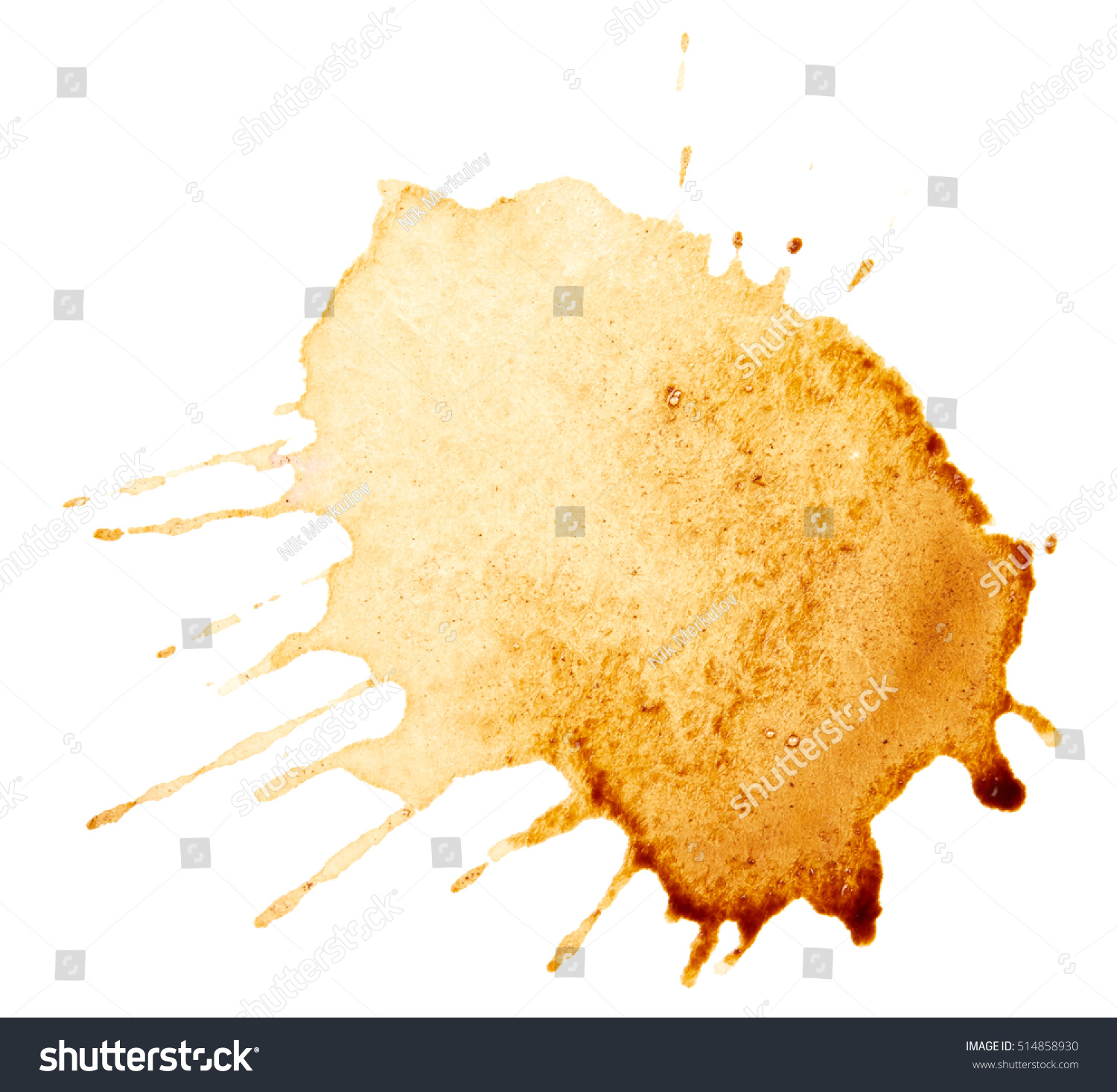 Coffee stains isolated on white background #514858930