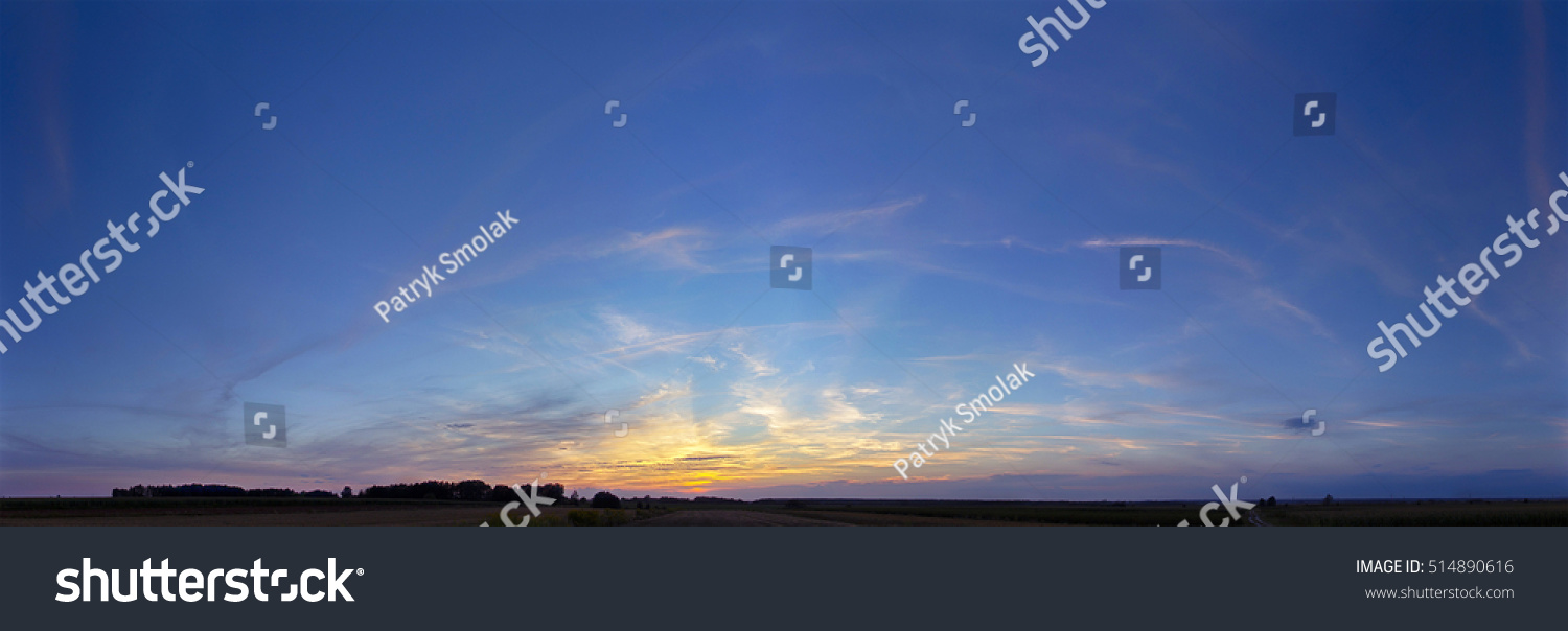 panorama sky sunset #514890616