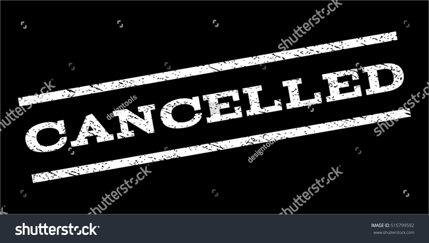 Cancelled Watermark Stamp Text Caption Between Royalty Free Stock Vector 515799592