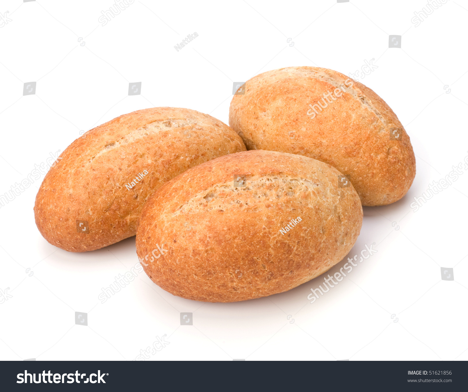 fresh warm rolls isolated on white background #51621856