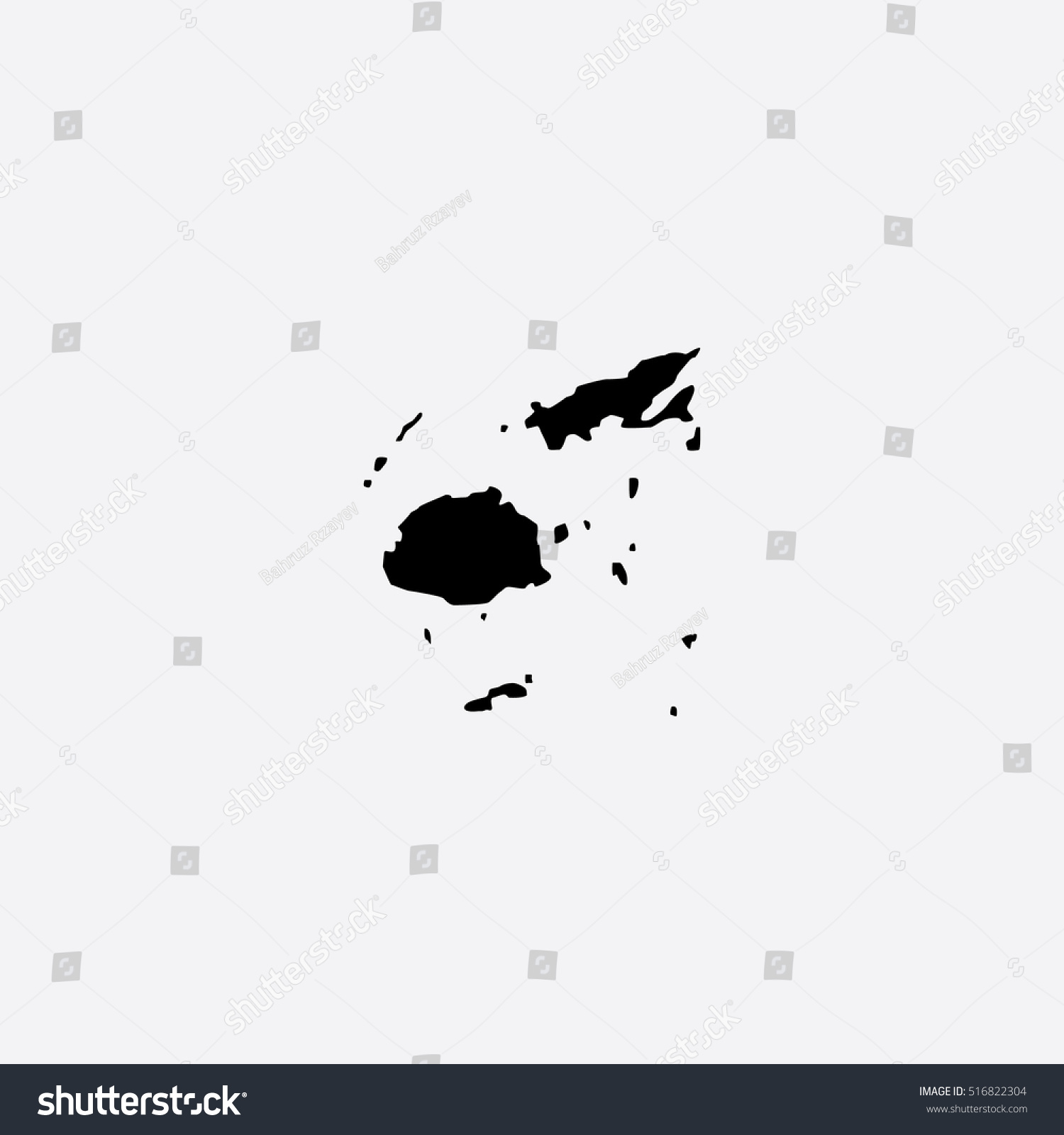 Map of Fiji Vector Illustration - Royalty Free Stock Vector 516822304 ...