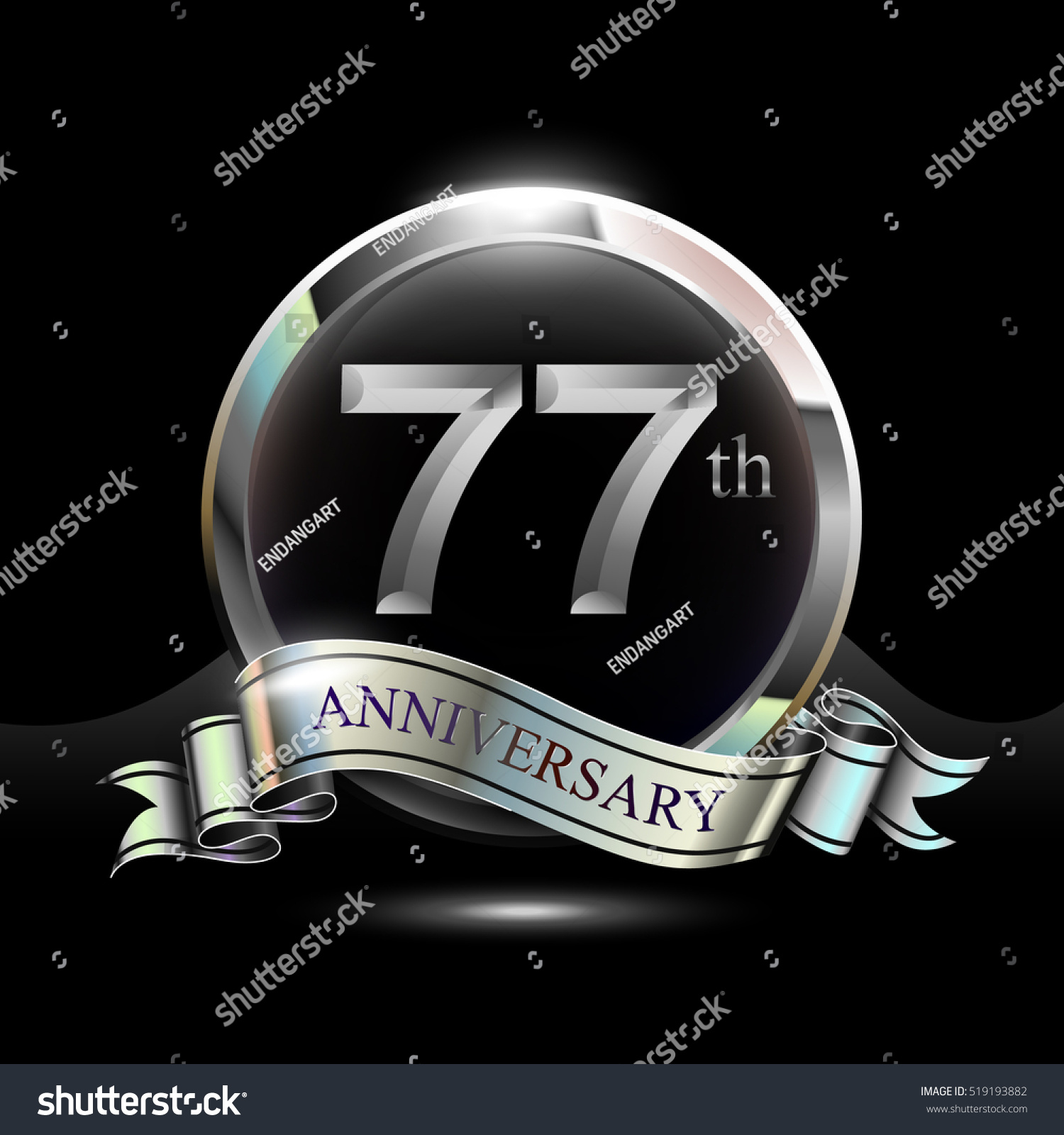 77th Silver Anniversary Logo, Vector Celebration - Royalty Free Stock ...