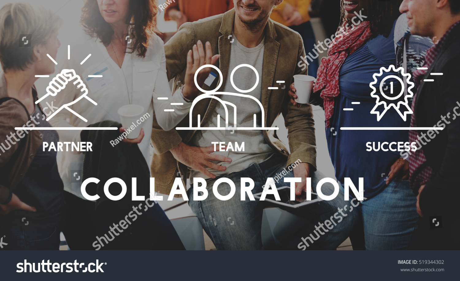 Business Collaboration Teamwork Corporation Concept #519344302
