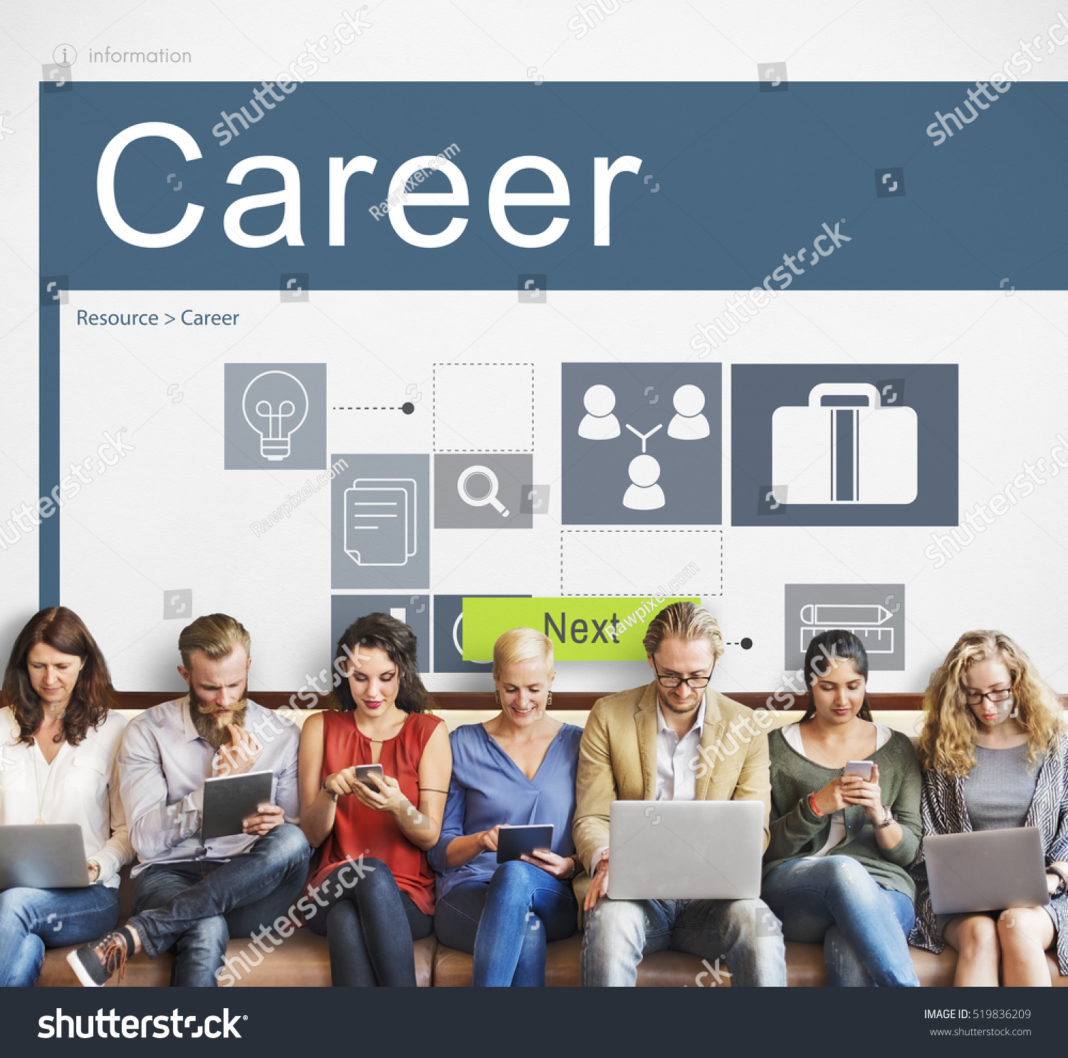 Career Occupations Recruitment Job Search Concept #519836209