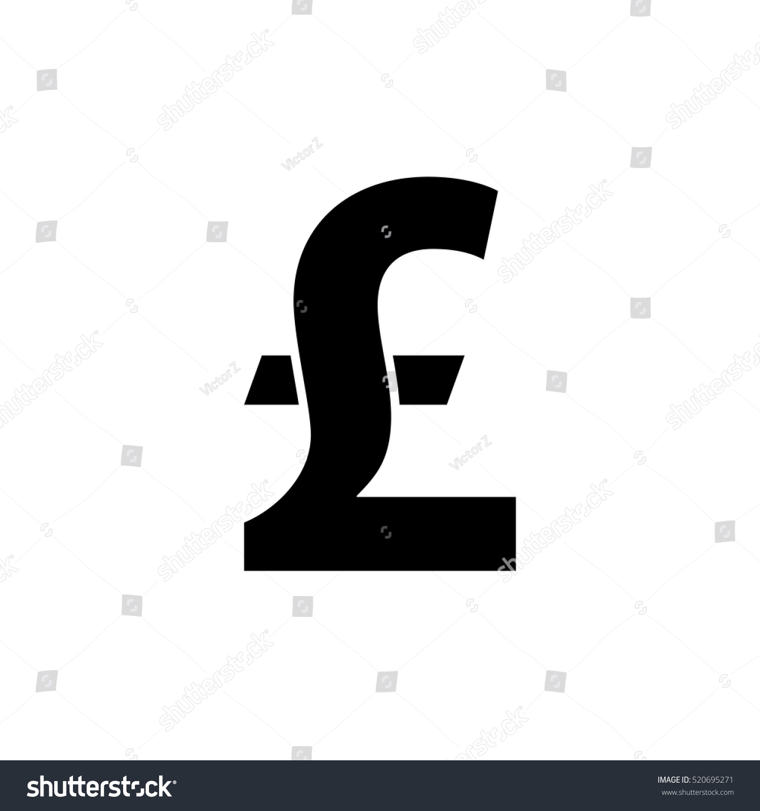 Pound sterling icon. Black icon isolated on - Royalty Free Stock Vector ...