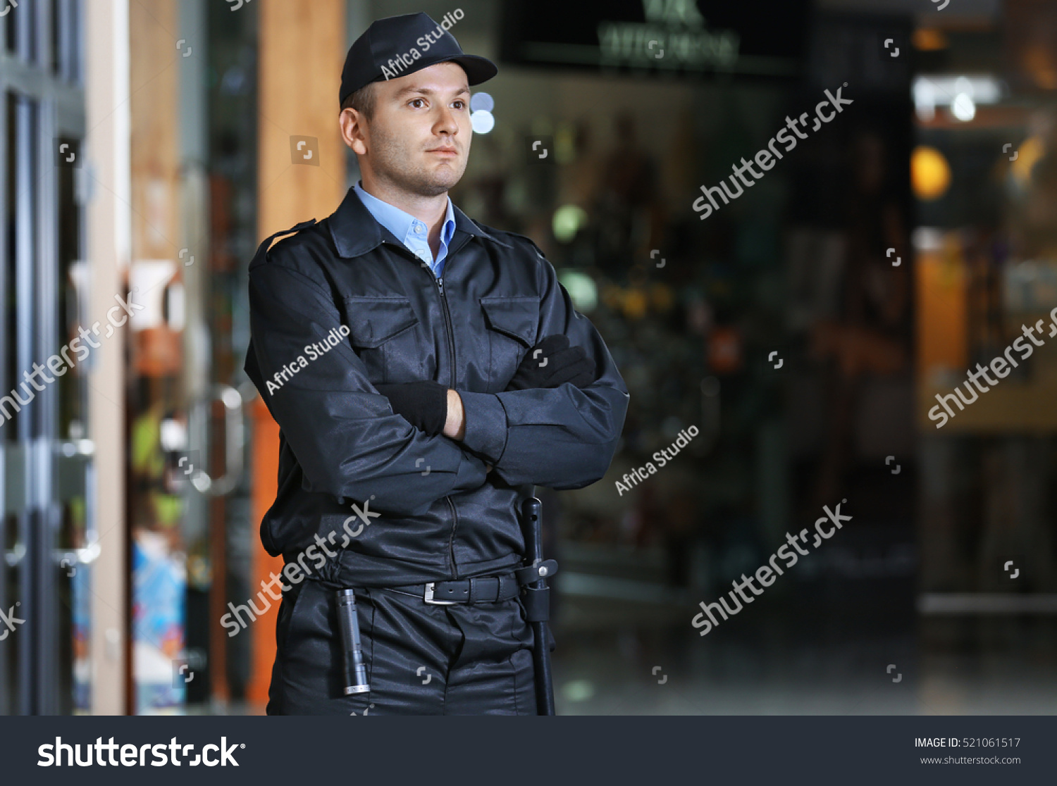 Security man standing indoors #521061517