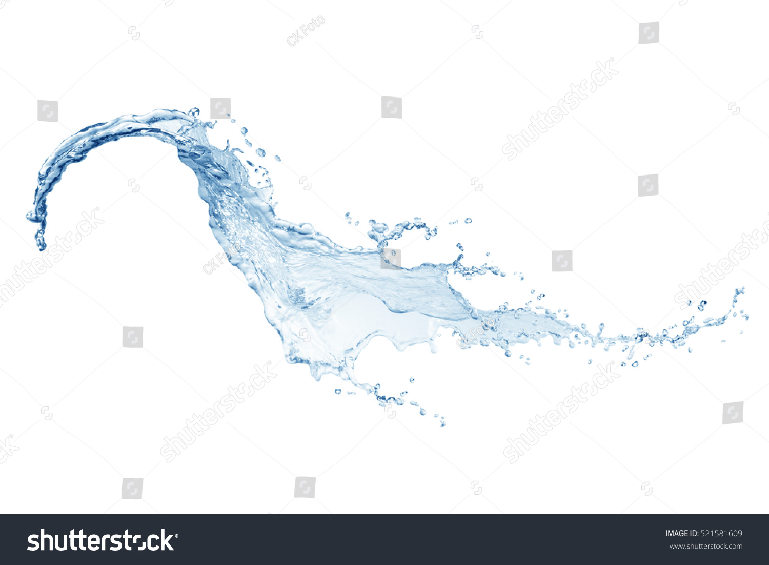 Water,water splash isolated on white background #521581609