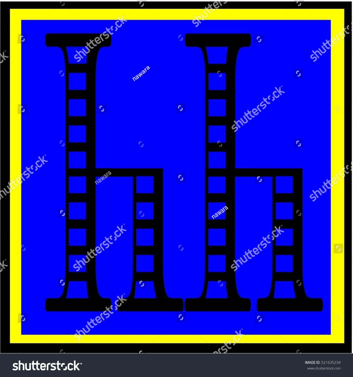 letter HHS logo vector on blue square - Royalty Free Stock Vector ...