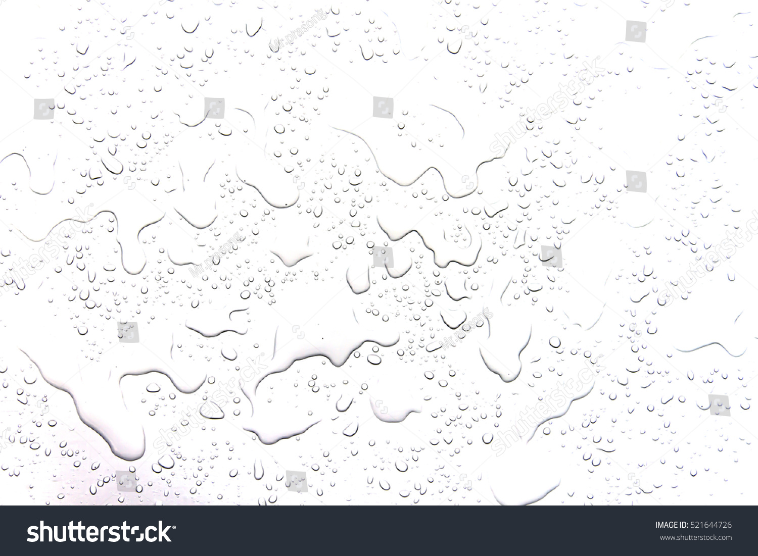 The concept of water drops on a white background #521644726