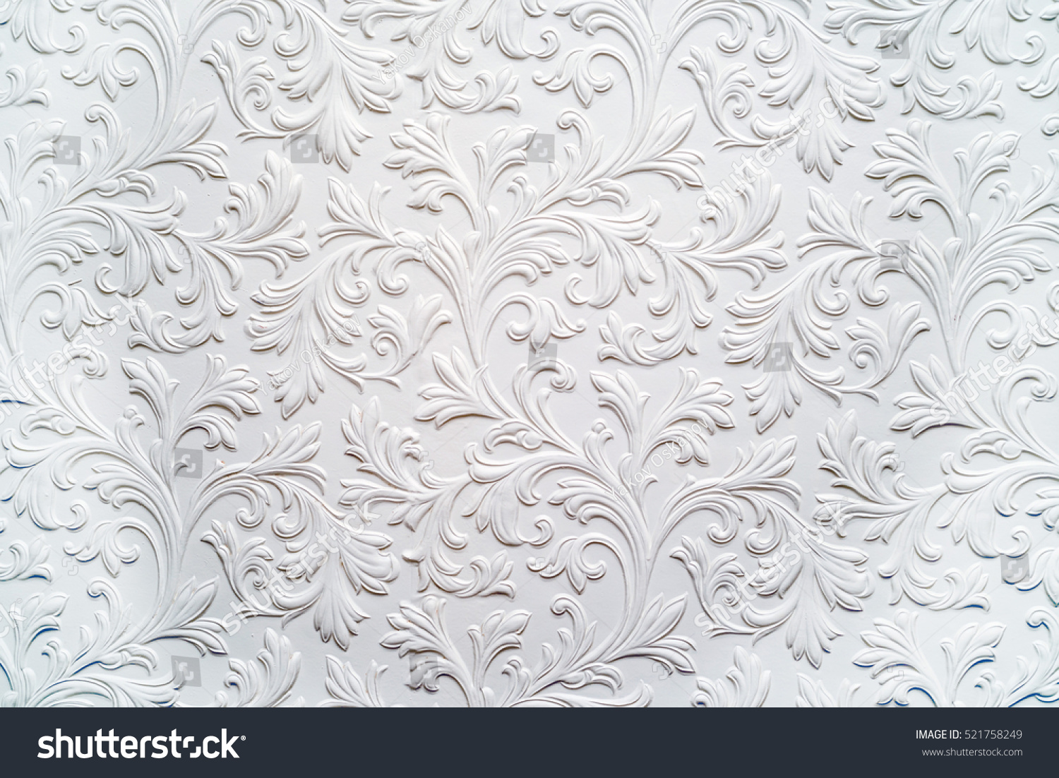 Plaster background floral pattern #521758249
