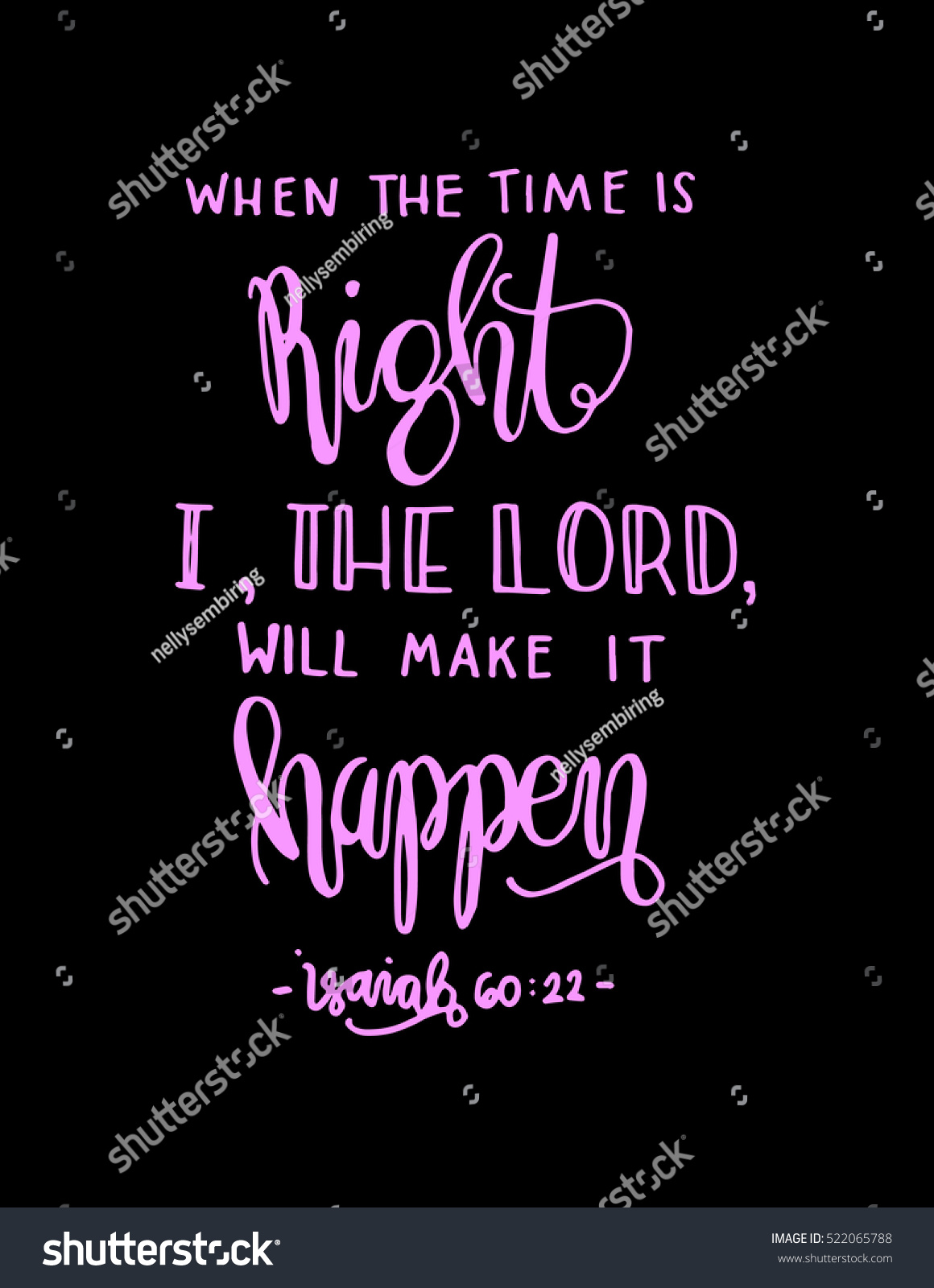 When The Time Is Right I The Lord Will Make It Royalty Free Stock Vector 522065788