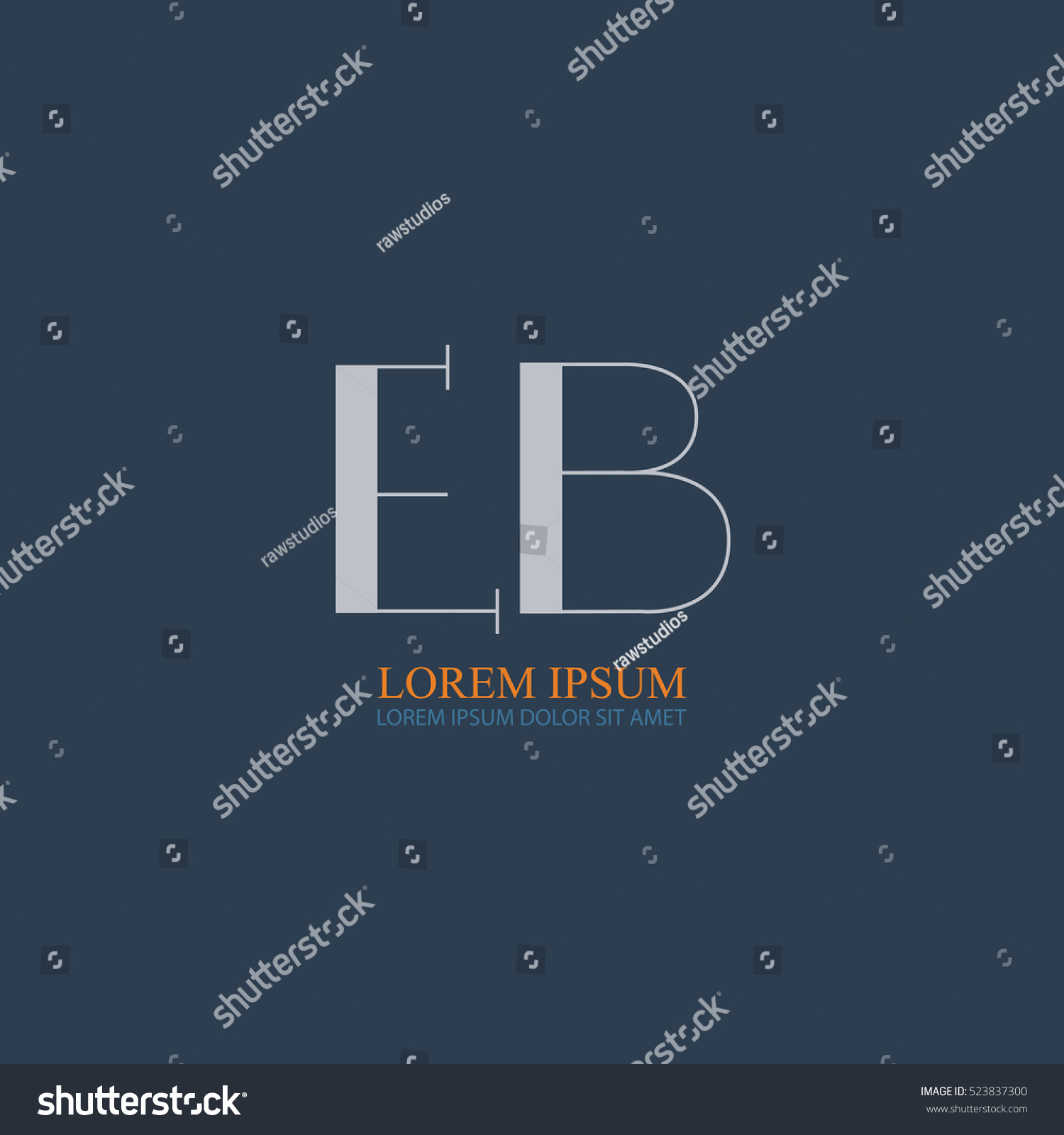 letter Eb linked logo design for company - Royalty Free Stock Vector ...