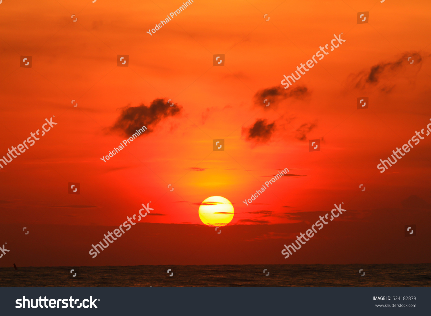 Beautiful sunrise on the sea
 #524182879