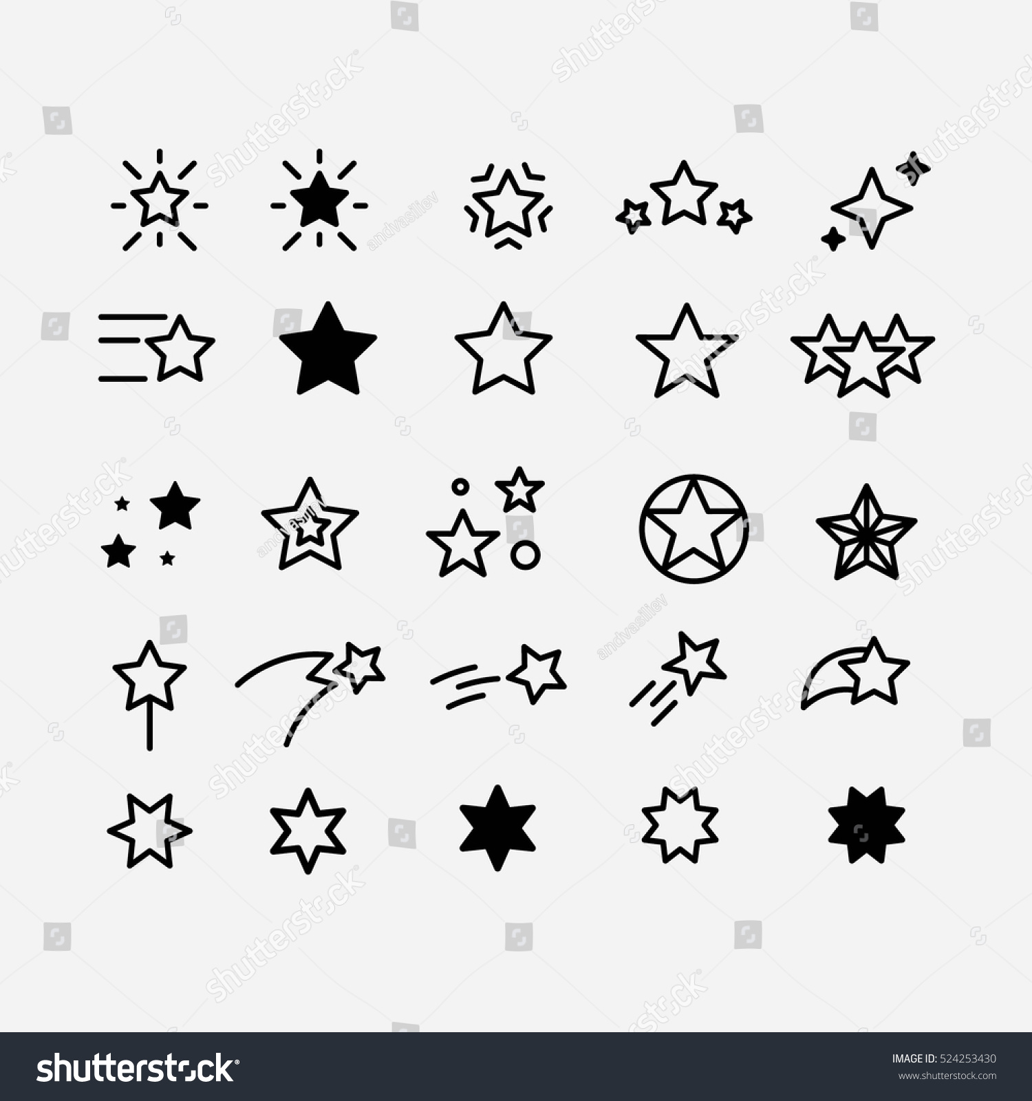 Star icon. Sky, Xmas, favorite and night icons set. Star of David vector. Shining star. Five star #524253430