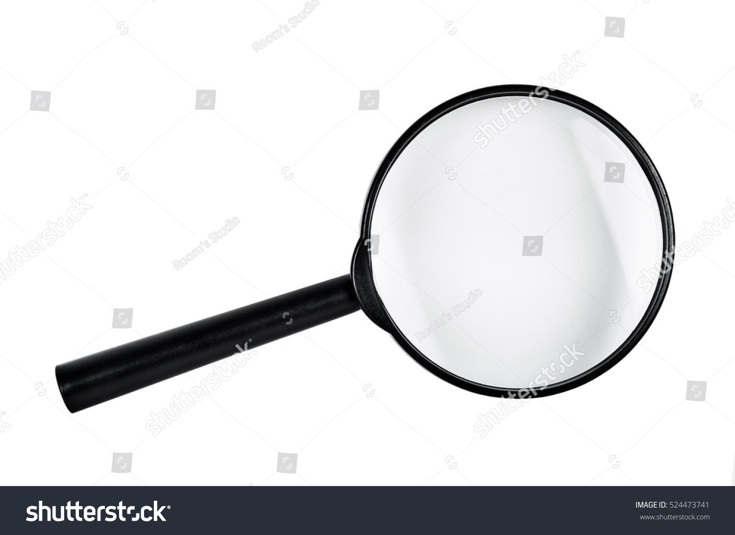 Magnifying glass isolated on white background, Saved Clipping path. #524473741