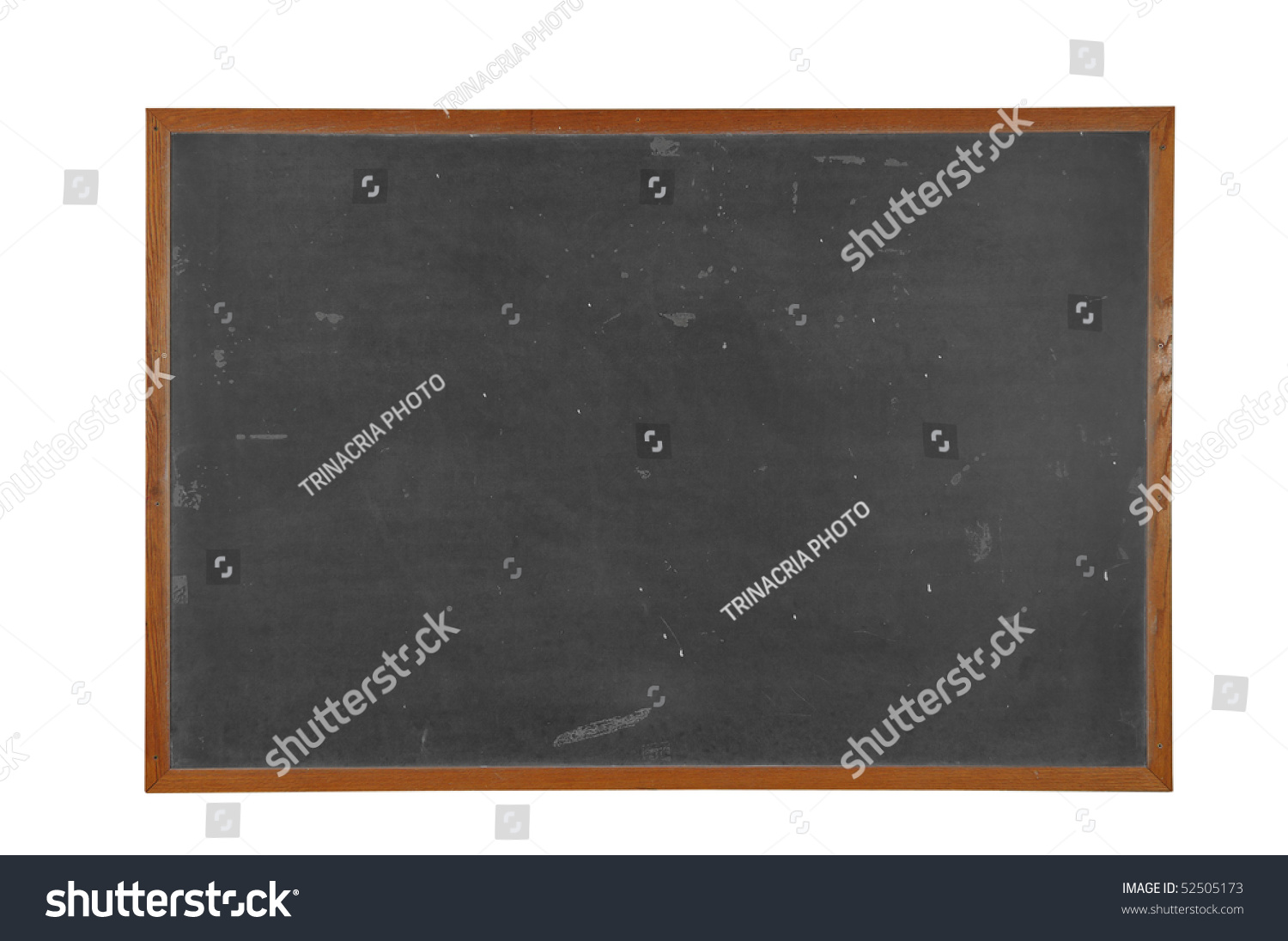  Blank vintage Blackboard with wood frame isolated over white with a clipping path #52505173