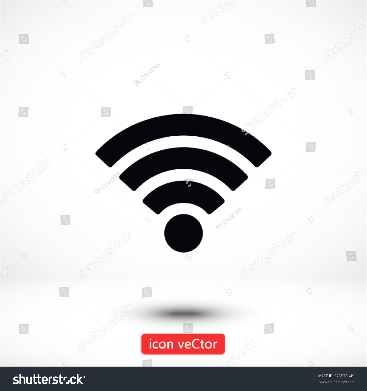 Wi fi icon vector #525570649