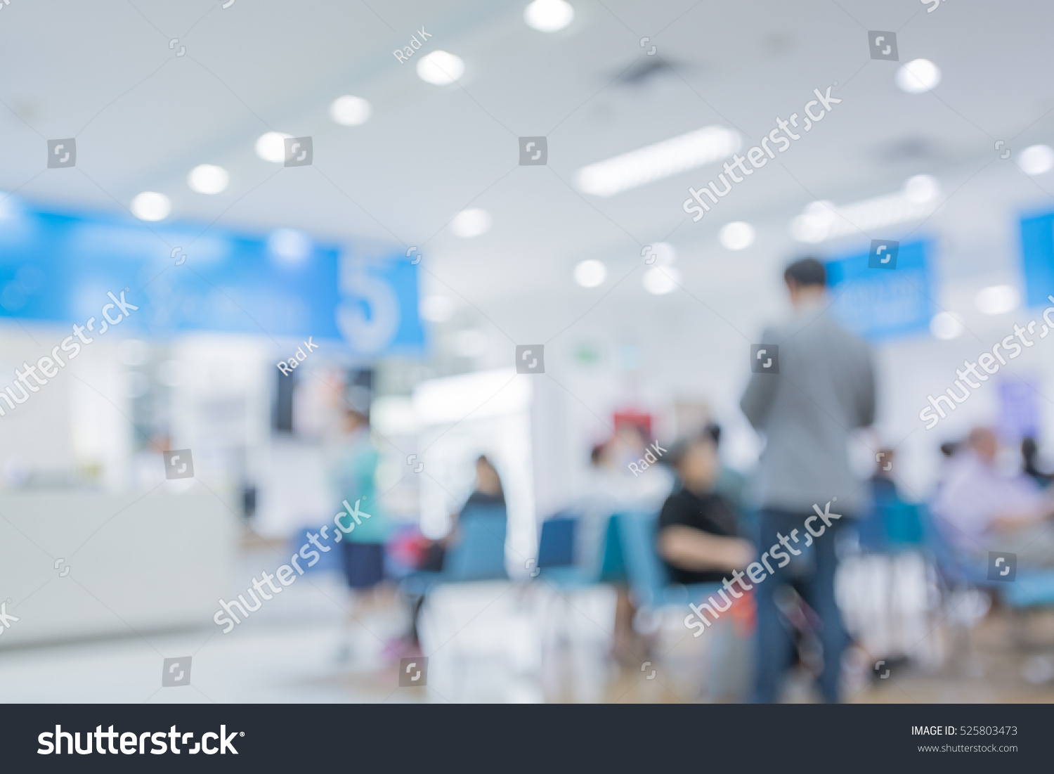 Blurred image of people waiting to see a doctor in hospital. For #525803473