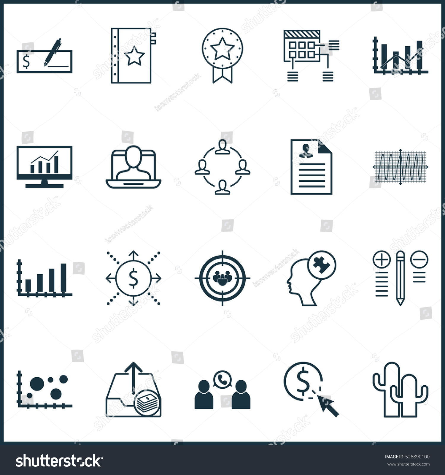 Set Of 20 Universal Editable Icons. Can Be Used For Web, Mobile And App Design. Includes Elements Such As Paid Upload, PPC, Present Badge And More. #526890100