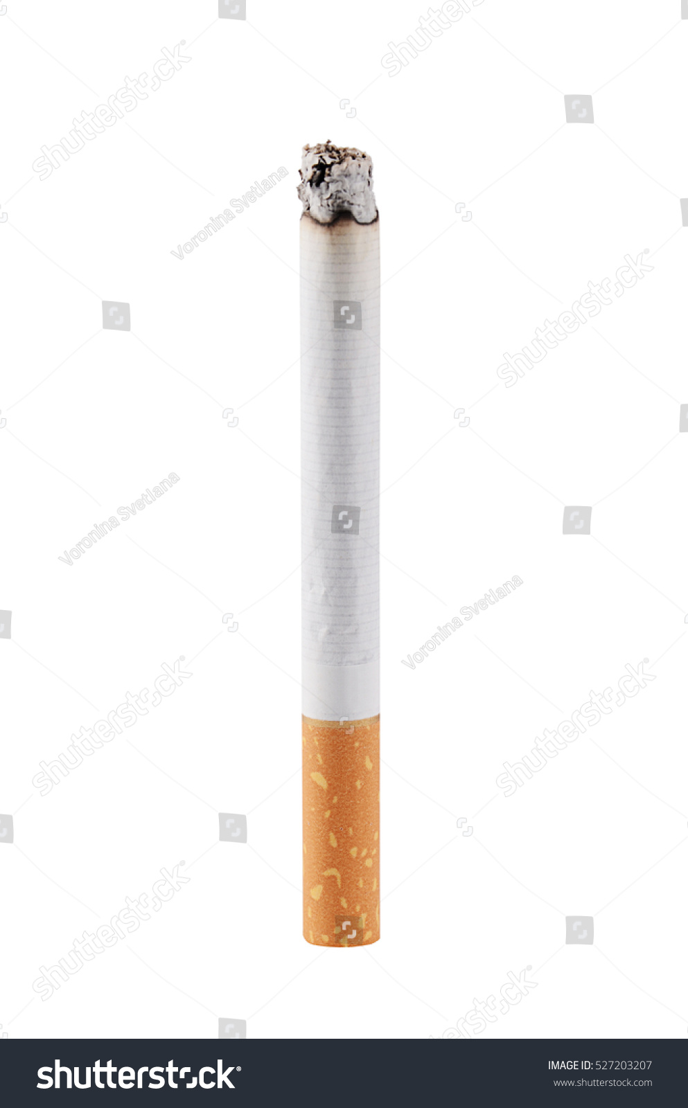 The cigarette isolated on a white background #527203207