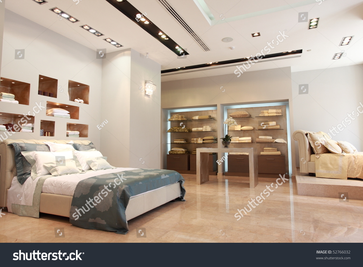 Bed room interior variants in showroom #52766032